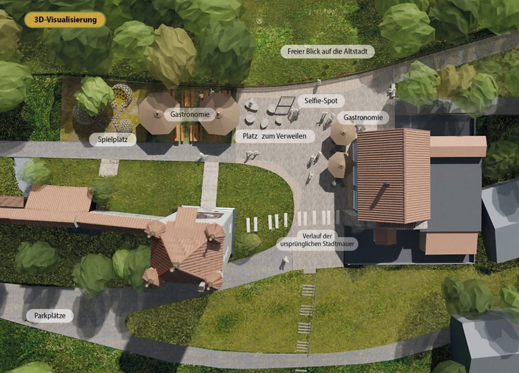 Stadtterrasse am Fünfknopfturm