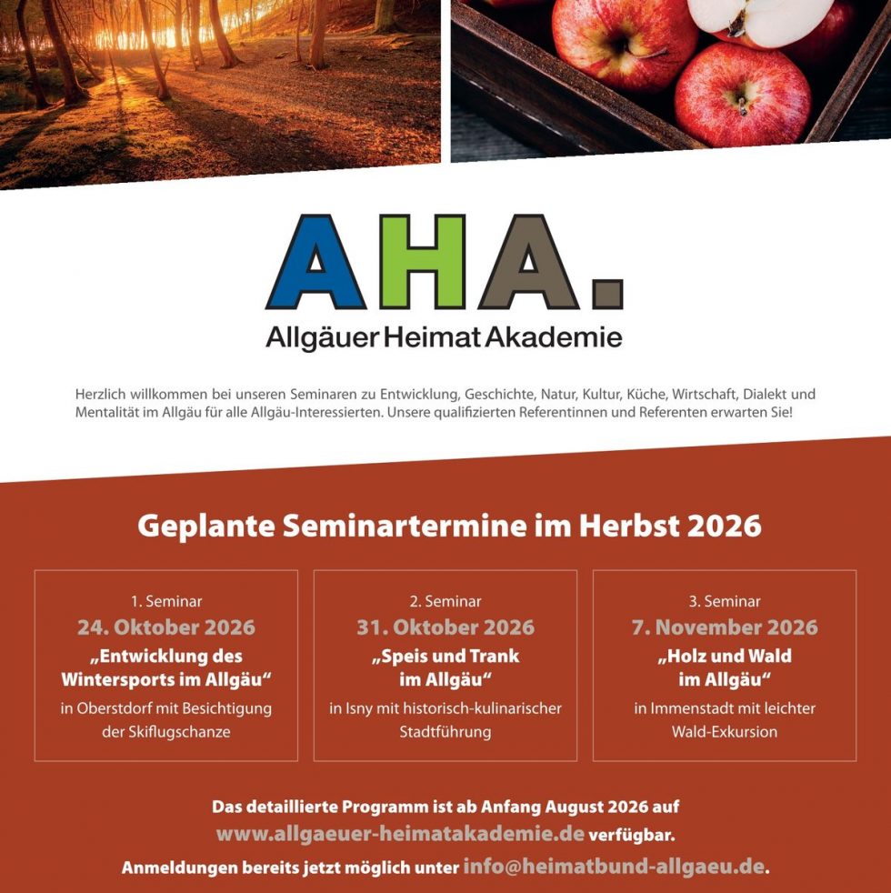 Allgäuer Heimat Akademie Programm Herbst 2026